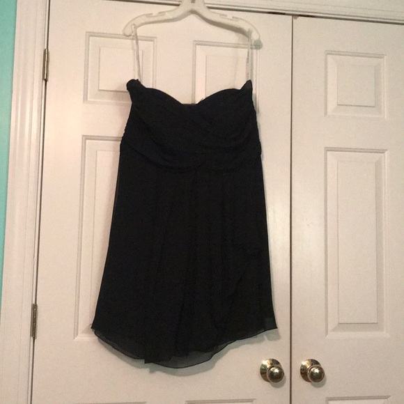 Short Black Strapless Dress - Picture 1 of 3